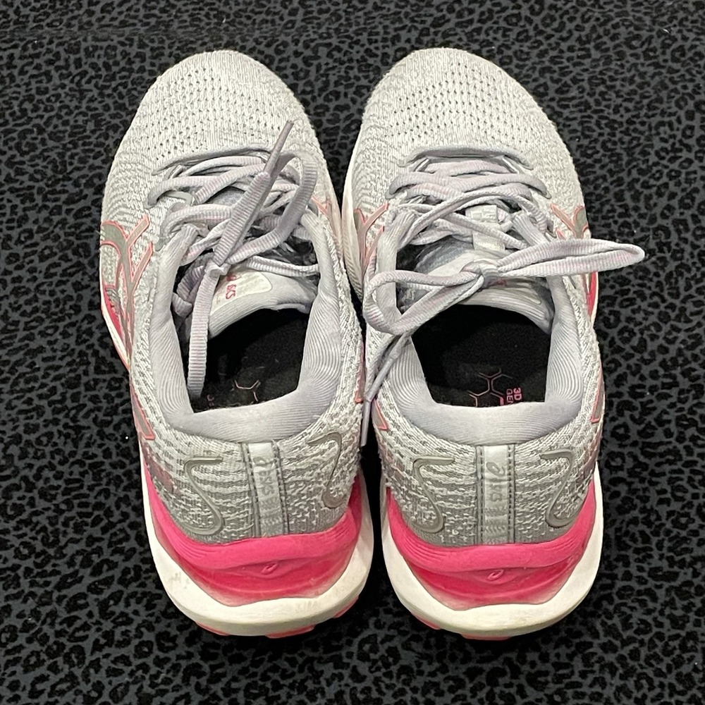 Asics Womens Running Shoes Gel Cumulus Sneakers Size 8 Gray Pink Walking - Picture 3 of 6